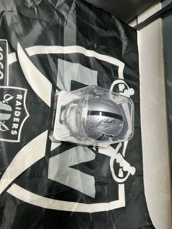 Signed Las Vegas Raiders NFL Mini Helmet
