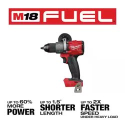 M18 FUEL 18V Lithium-Ion Brushless Cordless 1/2 in. Hammer Drill/Driver 2804-20 (Tool-Only)