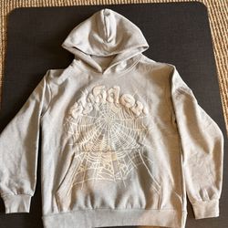 Grey SP5DER Hoodie