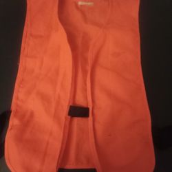 Hunting Florescent Orange Youth Vest. Cash
