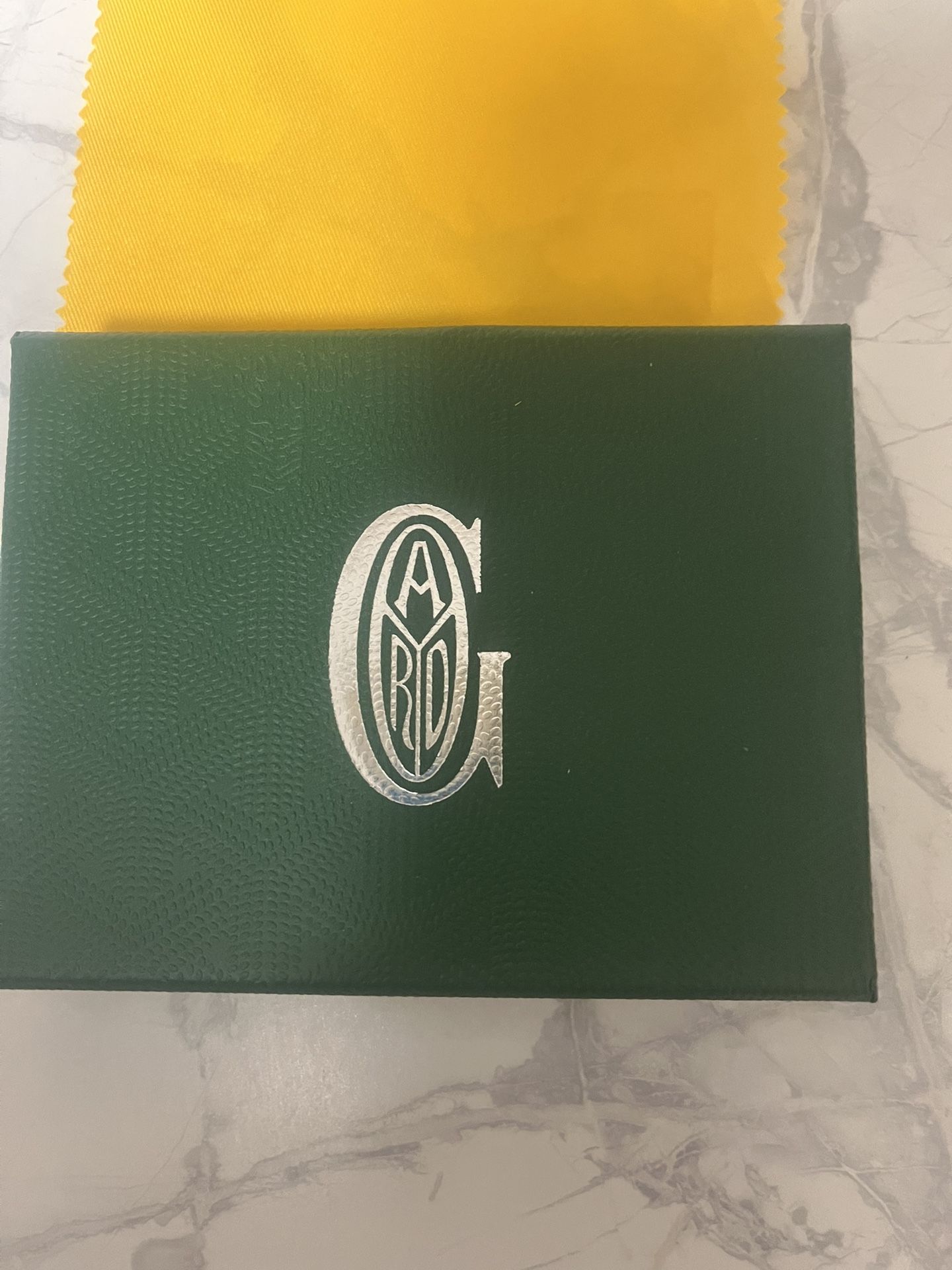 Goyard Saint Sulpice Green Goyardine Card Holder with Box and Dust Cloth