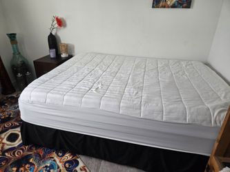 Full box spring with adjustable base for bed