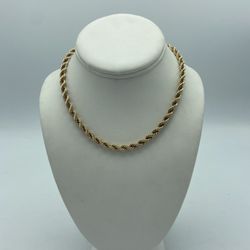 14kt Yellow Gold Choker Rope Chain 15” 