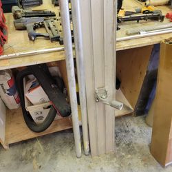 Concrete bull float (48") with two 6ft poles