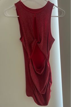 ❤️✨ STUNNING RED GLITTER CUTOUT DRESS ✨❤️