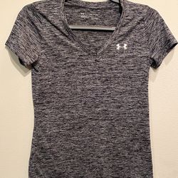 Under Armour Gray V-Neck Short Sleeve Tee