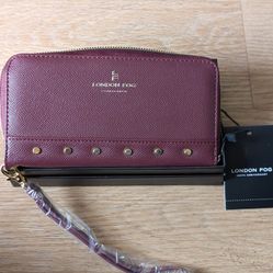 London Fog Zip-Around Wristlet Wallet - New