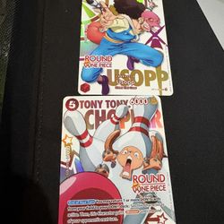 Round 1 One Piece TCG Cards - Usopp, Tony Tony Chopper