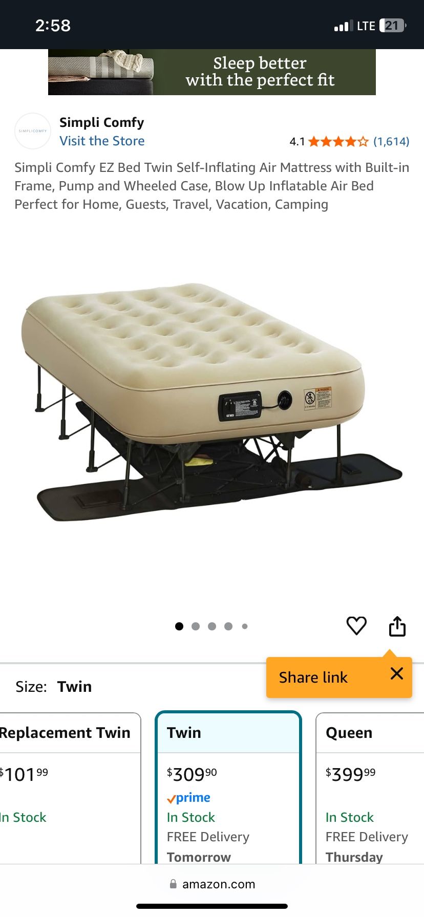Twin EZ Bed