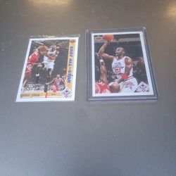Two Michael Jordan 92 Upper Deck All Star Cards Spectacular Condition!