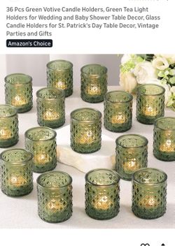 Green Votive candle holders