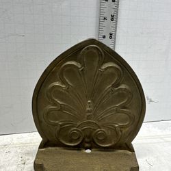 ANTIQUE ART NOUVEAU VEILED FIGURE CAST IRON BOOKENDS PATINA VGC! 5.5#S2