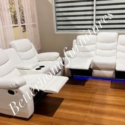 New Sofa And Loveseat With Led In Box 📦 Buy Now Pay Later $39 Down 