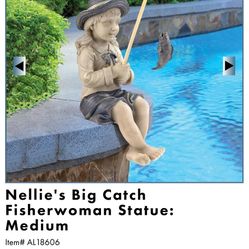 Fishing Girl Statue