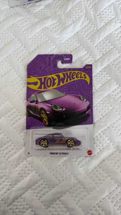 Hot Wheels Porsche Cayman S 57th Anniversary Purple Diecast Pearl & Chrome # 5/6