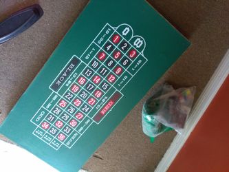 Game board with dice,chips ,etc