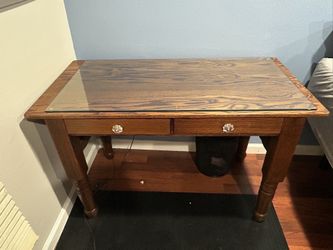 Brown Wood Desk