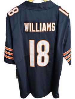 Chicago Bears #18 Caleb Williams Jersey Navy S-XL Size