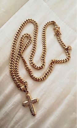 14k Miami Cuban Link Necklace (Pendent Sold)
