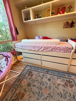 2 twin size ikea bed with mattress