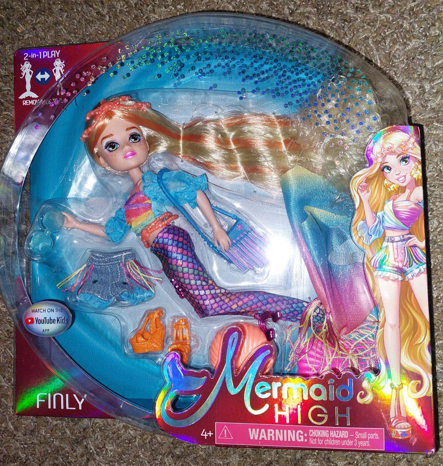 Finly mermaid High Barbie Doll Girls Kids 