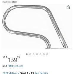 Pool Stainless Steel Stair Rail (4 Pieces )