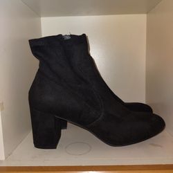 Women's Black Block Heel Boots