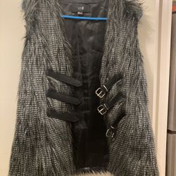 Faux Fur Vest Ladies Sz S/P