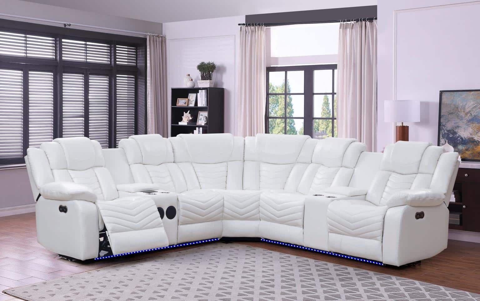 New Sectional Reclining White 🛋️