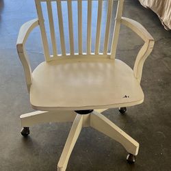 Wood bankers desk chair