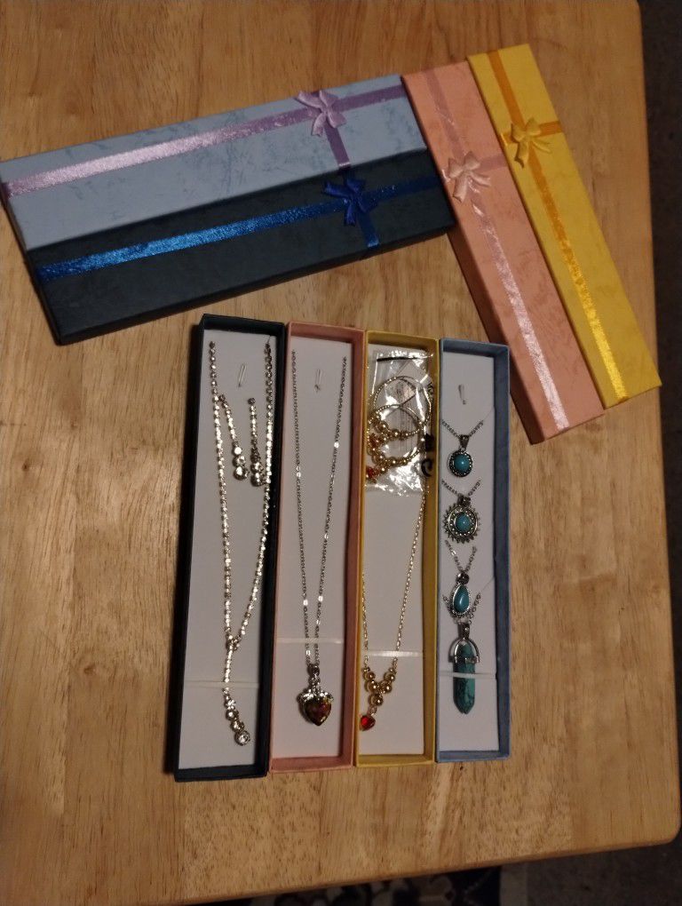 Lot of Jewelry, 4 Boxes Gold Plated, Alloy & Stainless Steel $30Pick Up Only!