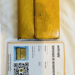 Louis Vuitton Yellow Wallet Authentic