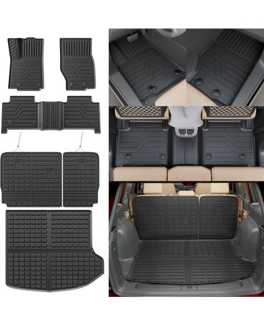 For 2022-2025 Jeep Grand Cherokee 5-Seat Floor Mats Trunk Mat Cargo Liners