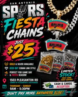 Spurs bling chains