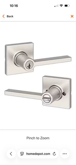 New in box Satin nickel deadbolt single key door handle