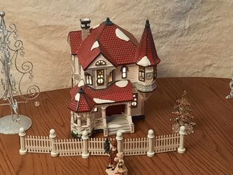 Christmas Queen Anne Victorian Home