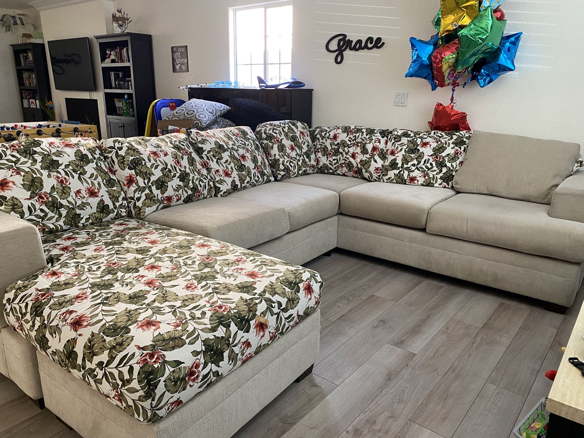 Kerri Sand 2 Sectional Sofa Living Spaces