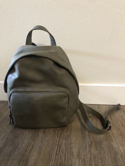 Mini Backpack Purse - Green With Adjustable Straps and Zipper Close