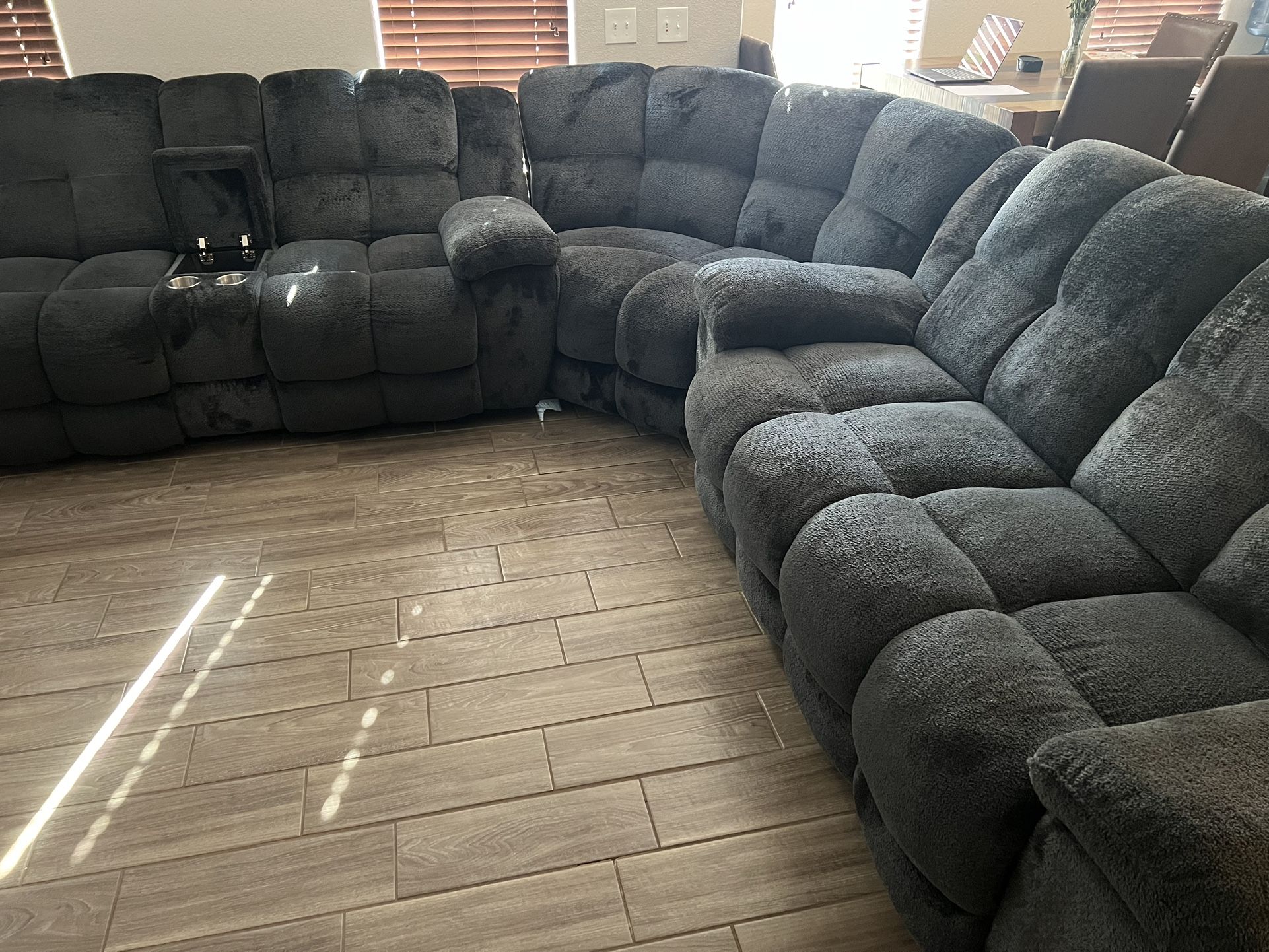 3pc Sectional Couches (with Power Recline)