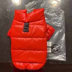 XS cute Red Puffer Coat For Dogs 