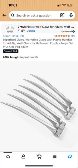 Brand new Wolverine Claws Plastic⁠ $10