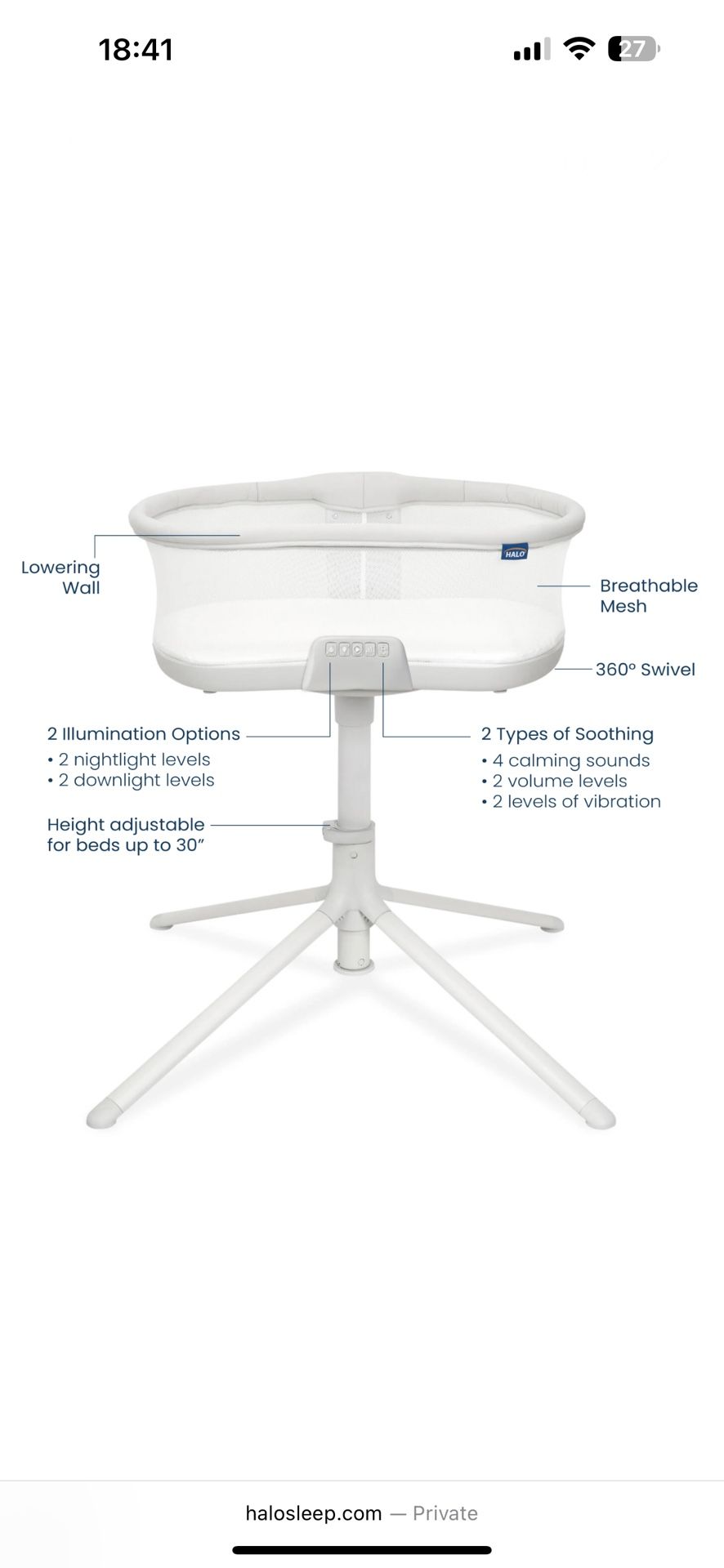 BassiNest® Soothing Swivel Sleeper