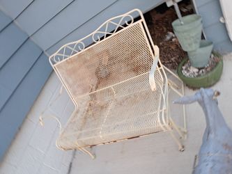 Vintage 2 Seat Metal Glider Bench