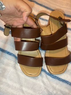 City Classified Brown Strappy Sandals