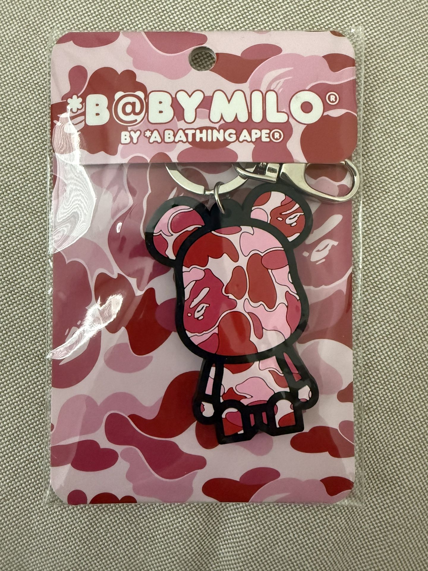 BAPE B@by Milo Pink Camo Keychain New