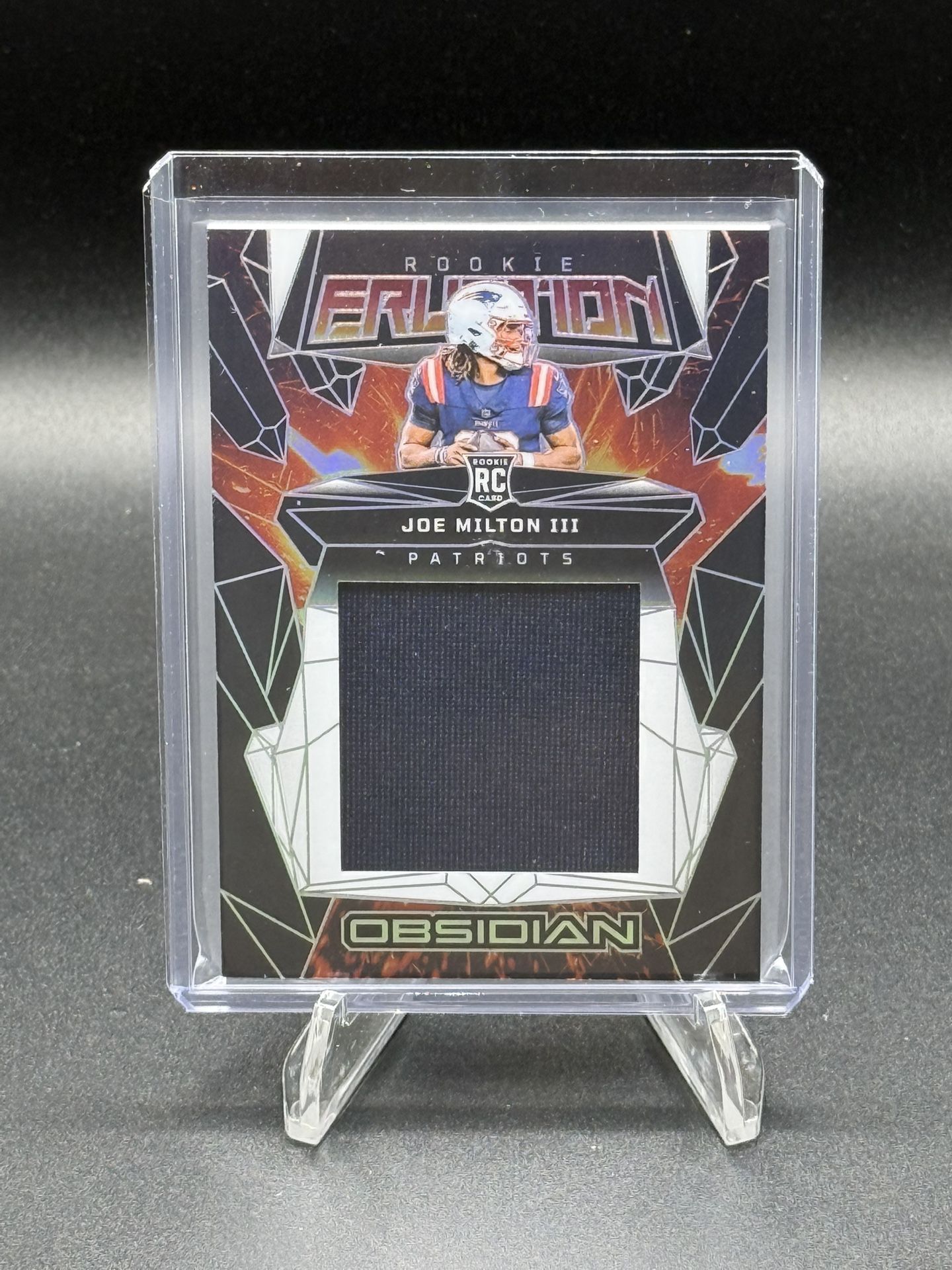 2024 Obsidian Rookie Eruption #ERM-JMN Joe Milton Patch Relic RC
