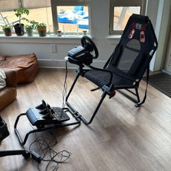 Racing Chair, Wheel, And Pedals