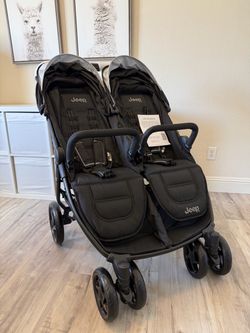 Jeep Double Baby Stroller Black New