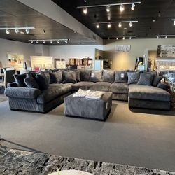 Grey 4PC Chaise Sectional