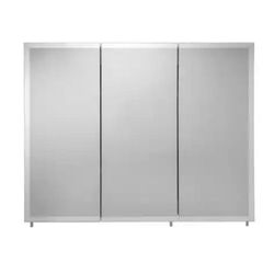 Croydex 36 in. W x 30 in. H x 5-1/4 in. D Frameless Tri-View Surface-Mount Medicine Cabinet with Easy Hang System in White